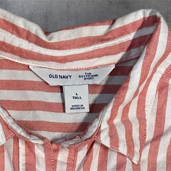 Old Navy Women's Button Down Shirt Bundle L – Black, Gray, Red Stripe Lot of 3 - Picture 10 of 16